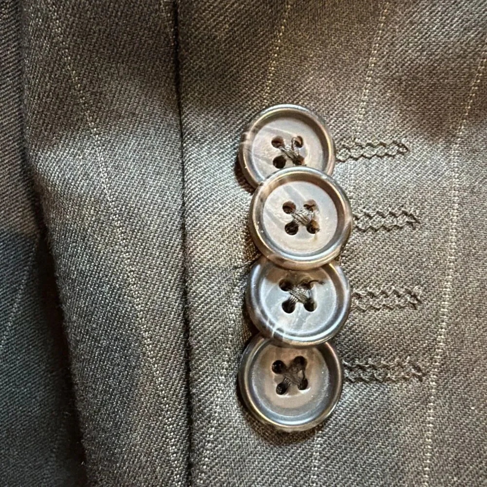 Banana Republic Men’s 42 S Brown Pinstripe Cotton Blazer Jacket Sport Coat